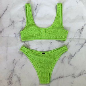 SIZE M NEON GREEN KENDALL& KYLIE SWIM SUIT